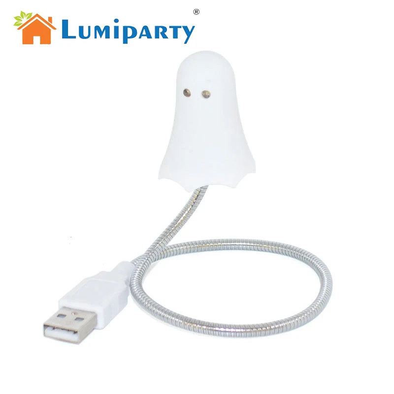 LumiParty креативная Читальная лампа USB Новинка белая форма призрака светящийся