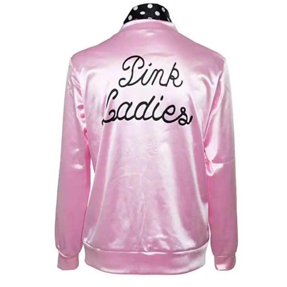 Yfashion Женская куртка модная бейсбольная форма с буквенным принтом розовая Женская атласная куртка Женское пальто с шарфом в горошек