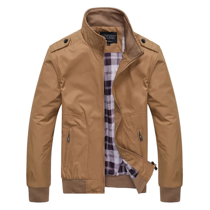 NaranjaSabor, весна-осень, новые мужские повседневные куртки, модные мужские одноцветные пальто, приталенная военная куртка, брендовая мужская верхняя одежда 4XL