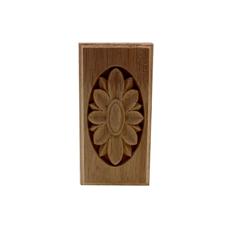 

VZLX European Vintage Floral Woodcarving Decals Wooden Appliques For Home Wedding Decoration Accessories Modern Maison Decor