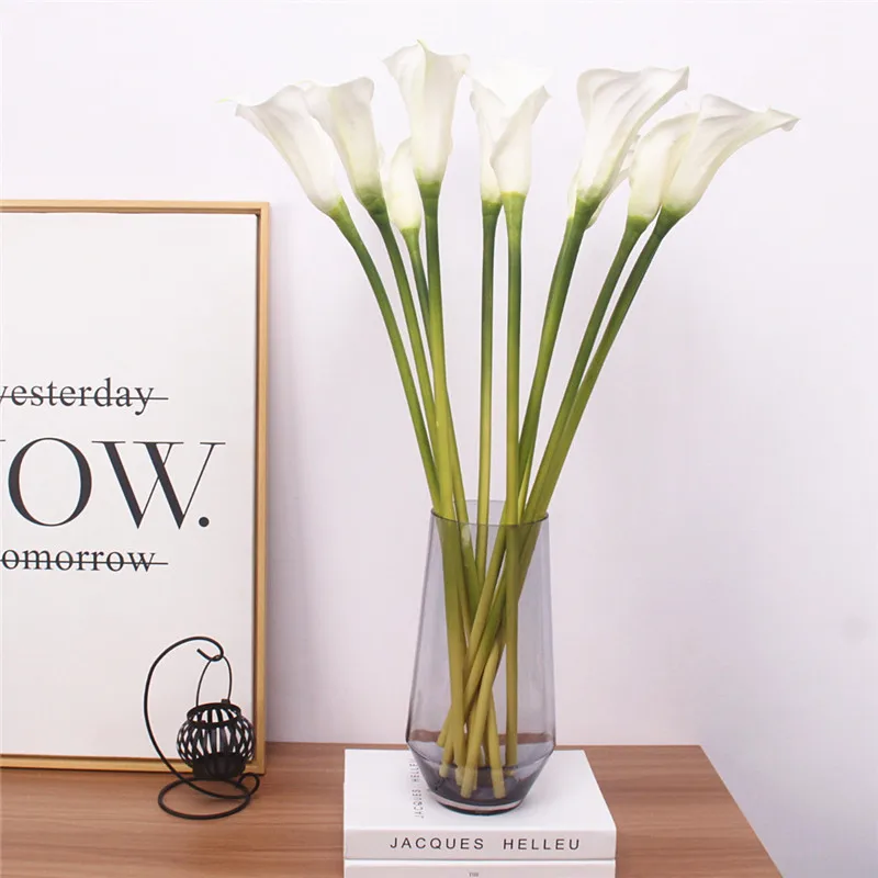 63 см искусственные цветы полиуретан с эффектом реального прикосновения calla lily