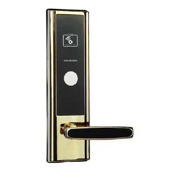 

New Professional Chrome Rf Card Door Lock Set System With Mechanical Key Unlock Factory Price Et821rf