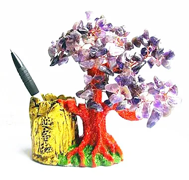 450-480g-Lucky-Tree-Natural-Crystal-Amethyst-Brush-Pot-Gem-Tree_