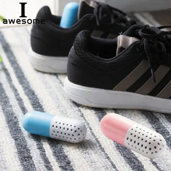 2pcs Shoe Deodorant Deodorizer Cute Pill Shape Shoe Dryer Antimicrobial Smell Remove Closet Deodorant Drawer Moisture Absorber lucog ultra dryer and deodorizer for shoe electric shoe warmer boot heater dryer foot protector eliminate bad odor sanitize
