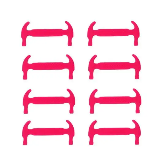 12 шт./компл. современные практичные модные Для мужчин Для женщин ленивый молоток Тип без завязок; шнурки из эластичного силикона; струны - Цвет: Rose Red