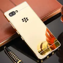 Модные Роскошные зеркальные чехлы из розового золота для Blackberry Key 2, алюминиевая металлическая рамка, задняя крышка для Blackberry Key2 KEY TWO