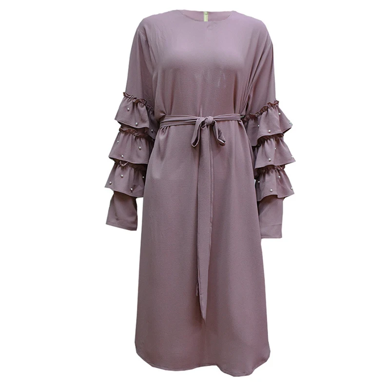 Женское платье Кафтан абайя мусульманское хиджаб Tesettur Elbise Caftan арабское Рамадана