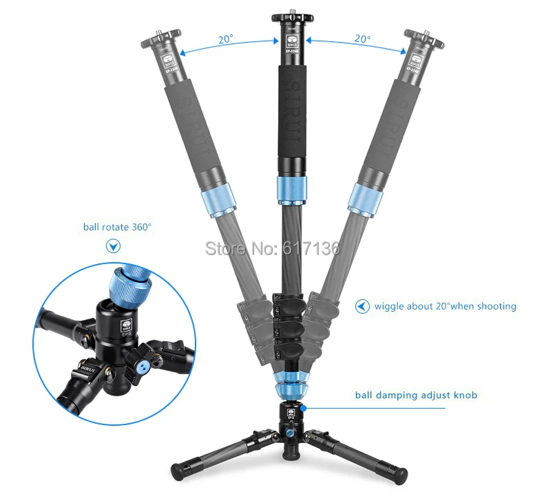 Sirui EP-224S monopod 08