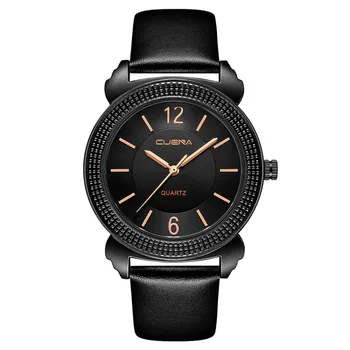 

Gofuly 2020 Luxury Fashion Faux Leather Mens Blue Ray Glass Quartz Analog Watches mens watches top brand Masculino Reloj