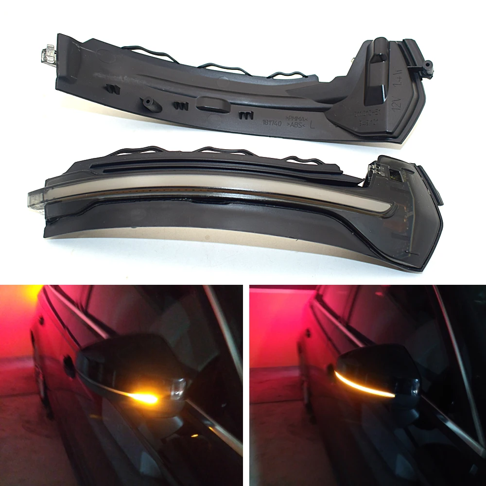 

For Audi A3 8V S3 RS3 2013-2018 Flow Rearview Dynamic Sequential Mirror Flowing LED Turn Signal Light