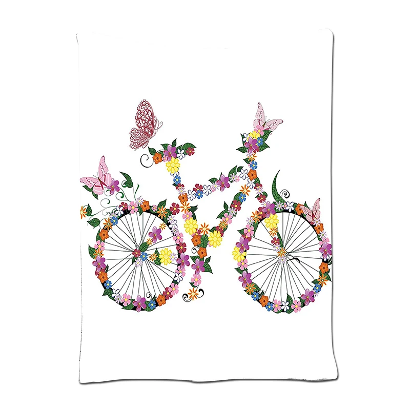 Bike with Flowers Butterfly Springtime Fun Cycling Exercise Sport ...