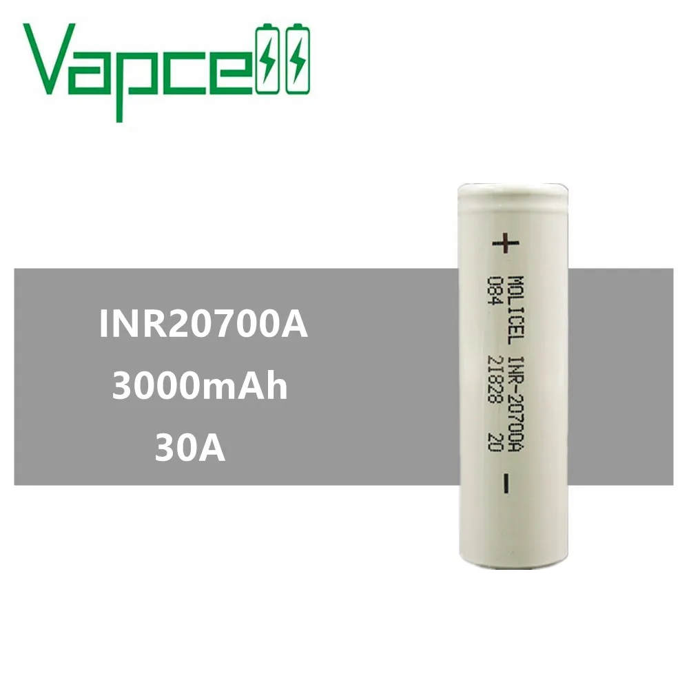 1 шт. Оригинальная батарея Vapcell INR 20700 перезаряжаемая высокой энергии 3 7 В molicel INR20700A