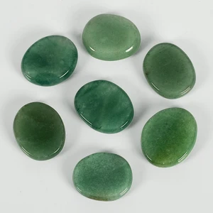 7 шт./лот натуральный зеленый авантюрин камень 28x24x7 мм ладони камни галтованный камень кристалл reiki из кварца излечиваюший чакры авантюрин - изображение