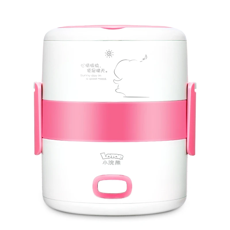 

Multifunctional Electric Lunch Box Portable Rice Cooker Double Layer Pluggable Heating Insulation Hot Rice Cooker Free Shipping