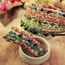 Различные Красочные флэш-карты нерегулярный Кристалл головная повязка очаровательные корейские аксессуары для волос круглые заколки для волос для женщин