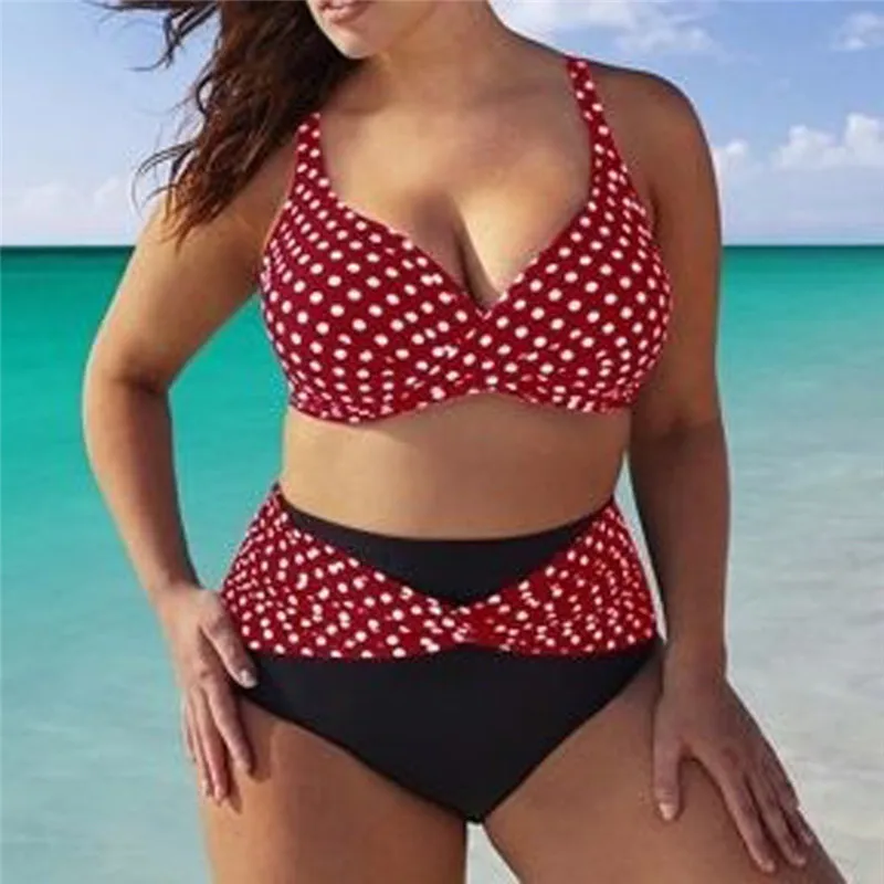 

2019 Women Siamese Set Push-Up Stripe Bathing Suit Retro Stripe Printe Shoulder Solid Colour Embroidered Bandage Underwear A23#