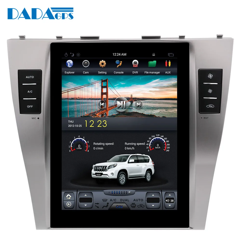 Android 7 1 Tesla стиль Автомобильный мультимедийный радио GPS навигация для TOYOTA CAMRY 2007 2011