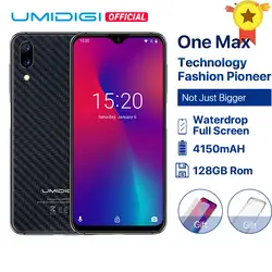 UMIDIGI One Max Глобальный группы 4 GB 128 GB 6,3 "водослива полный Экран Helio P23 4150 mAh смартфон NFC Беспроводной Зарядное устройство Face ID 18 W