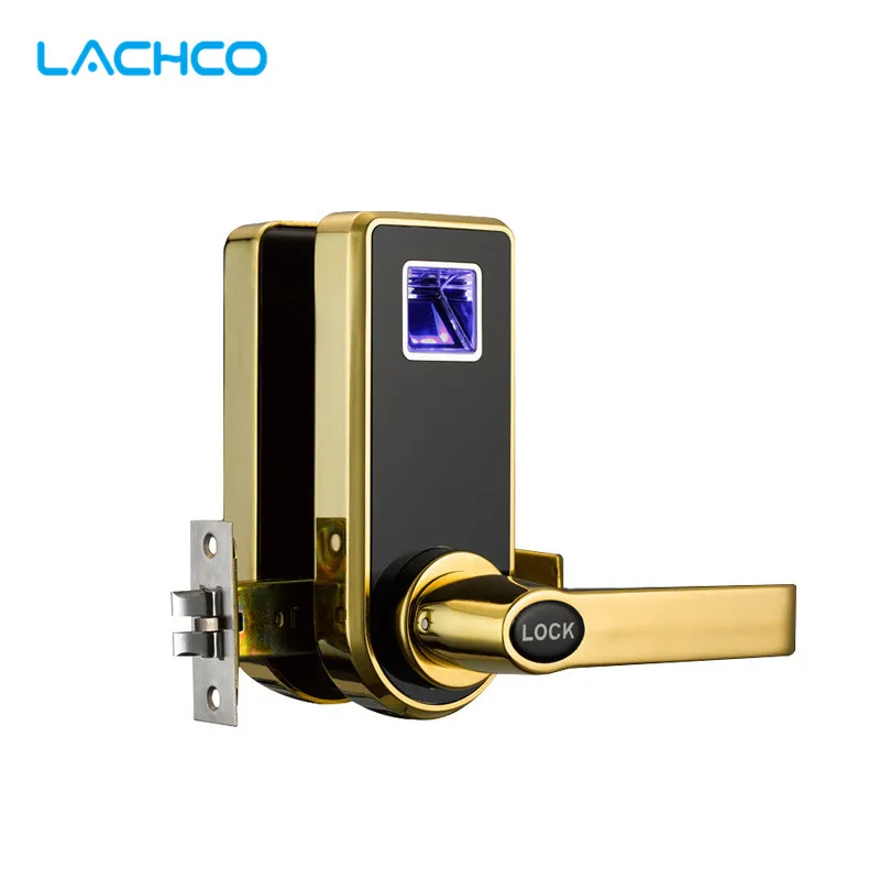  LACHCO Biometric Electric Door Lock Digital Smart Fingerprint 2 Keys Electronic Intelligent Lock En - 32738219288
