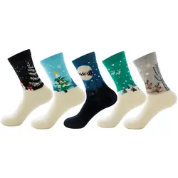 Унисекс Зимние носки хлопковые носки британский стиль повседневное Harajuku мода новинка книги по искусству пара забавные рождественские