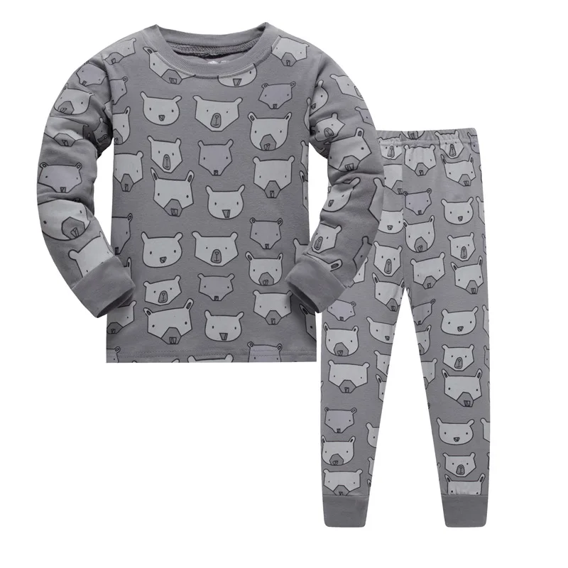 

Kids Pajama Set Boys Bear pattern Sleepwear Girls 100% cotton Pajamas Set Children Cartoon pyjama Baby Clothing Set