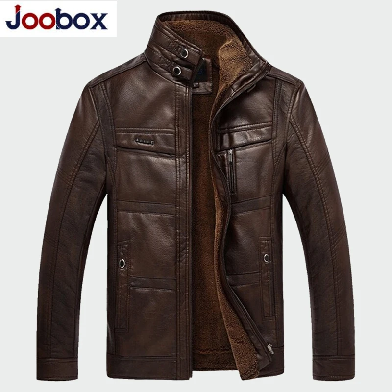 Прямая поставка кожаная мужская Куртка jaqueta de couro masculina Мужское пальто из толстой