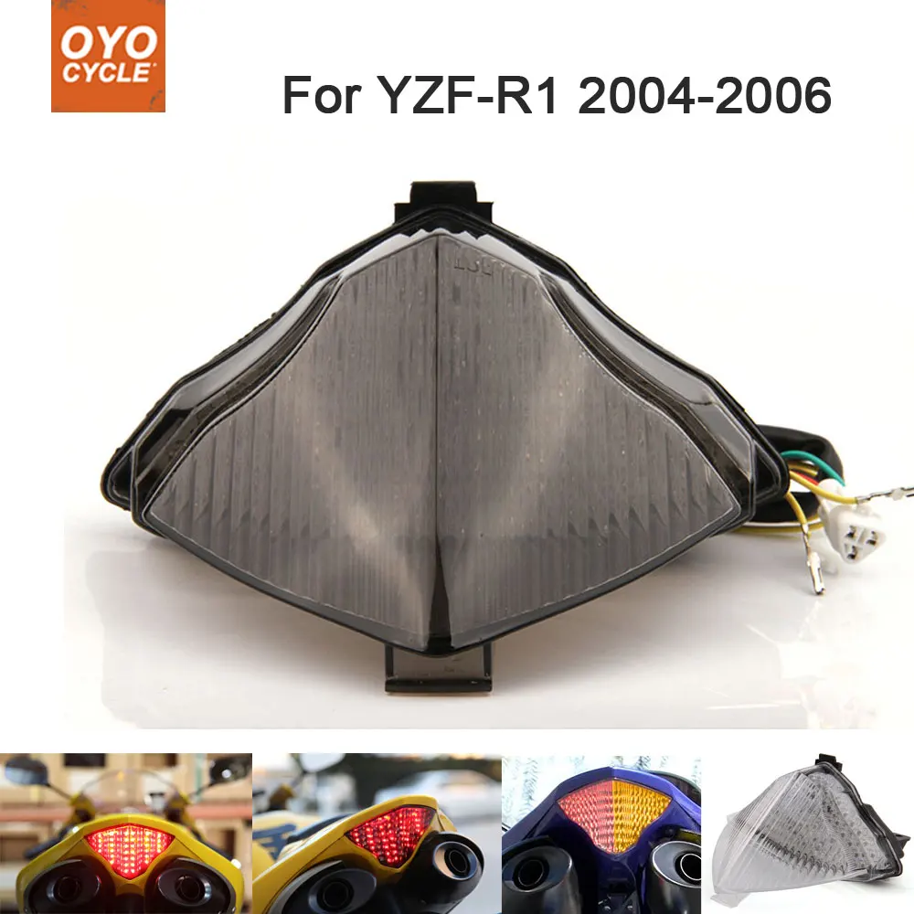 

Motorcycle Integrated LED Tail Light Brake Turn Signal Blinker For Yamaha YZF R1 YZF-R1 2004 2005 2006