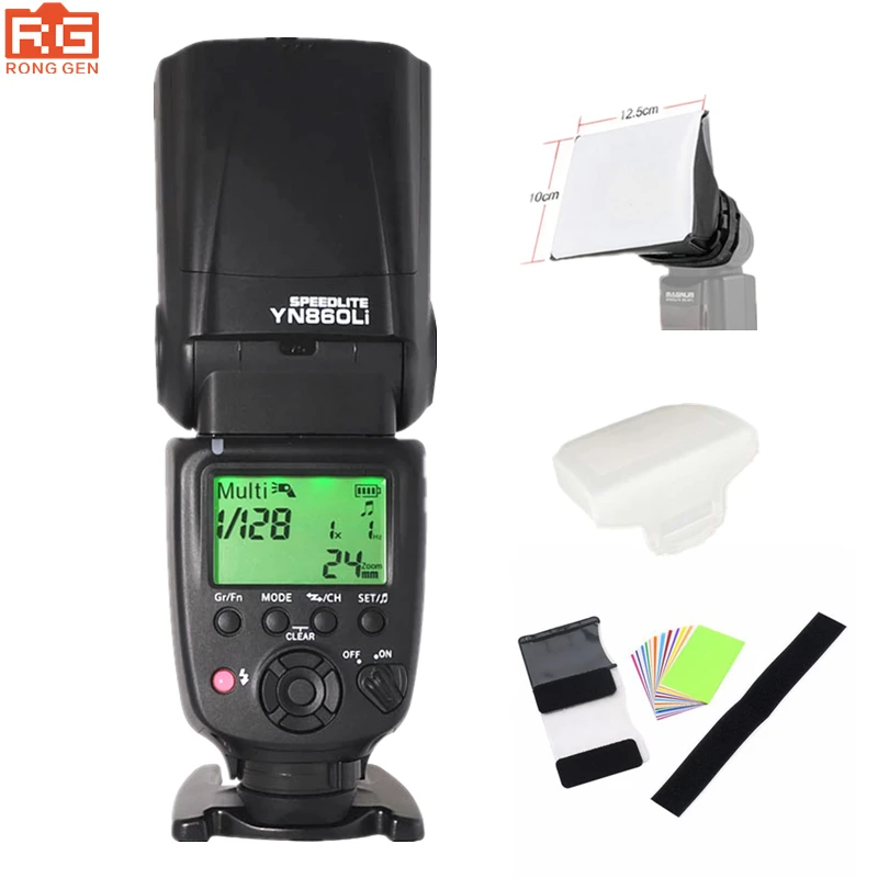 

YONGNUO YN860Li Wireless Flash Speedlite LCD Display Lithium Battery Power for Canon Nikon Compatible YN560III YN560IV YN660