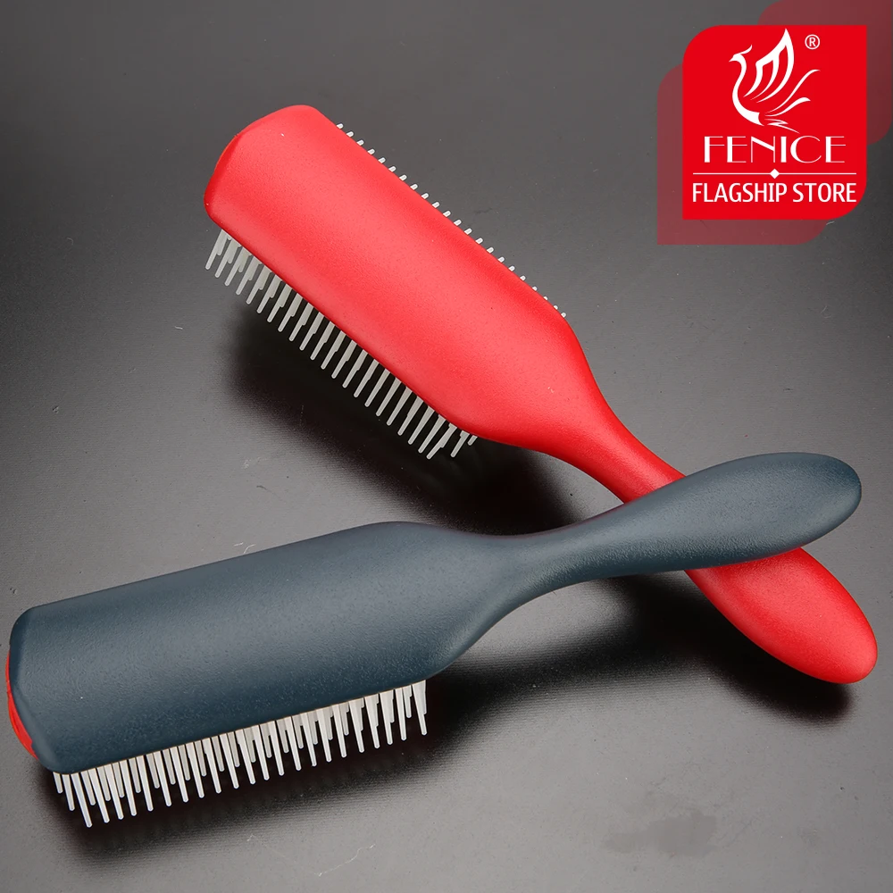 Fenice Hairdressing Comb Brushes Curly Hair Comb Removable Nine Row Curly Hair Comb Hairstyle Massager Tool 3