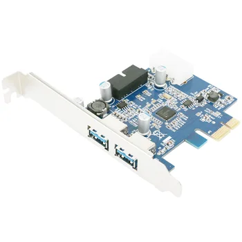 

PCI Express 2.0 PCI-E to USB 3.0 Hub PC Card Adapter 5.0Gbps 19 pin Add On Card For Windows XP 7 8 K632