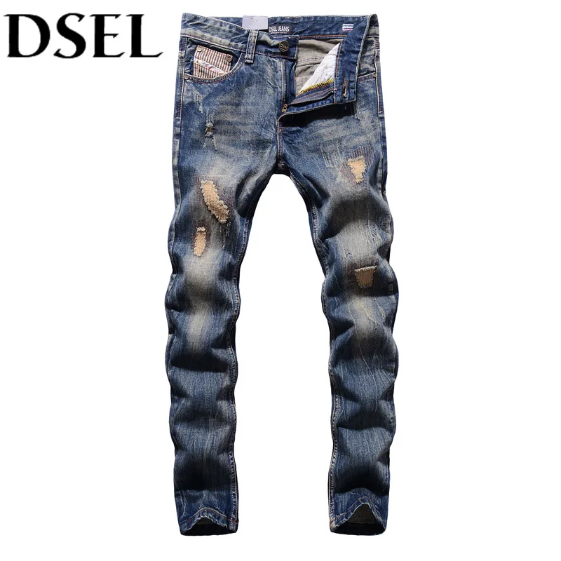 2017 Designer Men Jeans High Quality Distressed Jeans Men Patch Pants Dsel Brand Ripped Jeans For