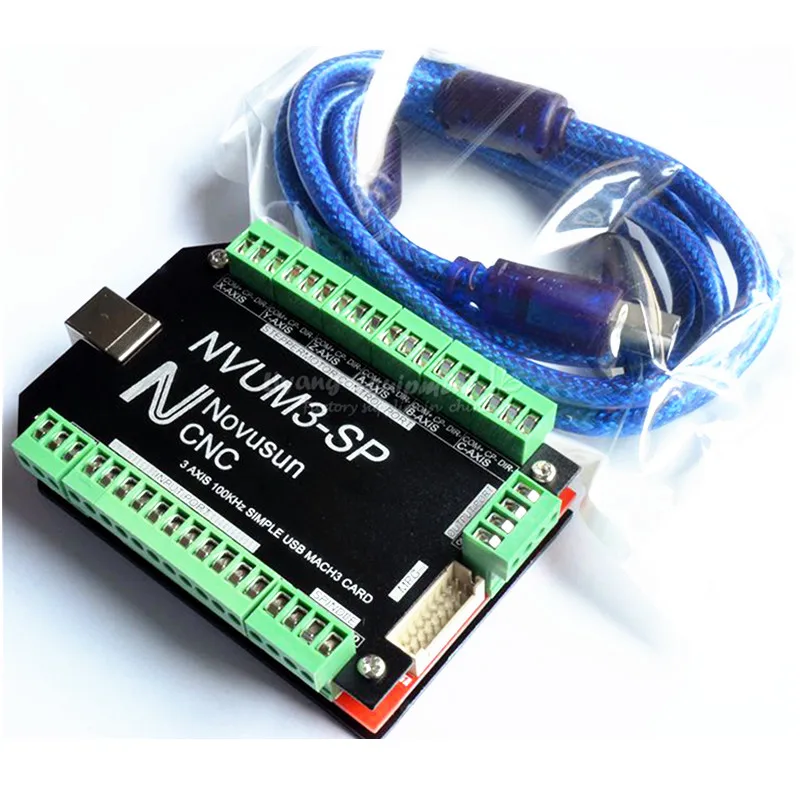 

NVUM 5 Axis Mach3 USB Card CNC Router Controller 3 4 6 Motion Control Breakout Board for diy milling machine