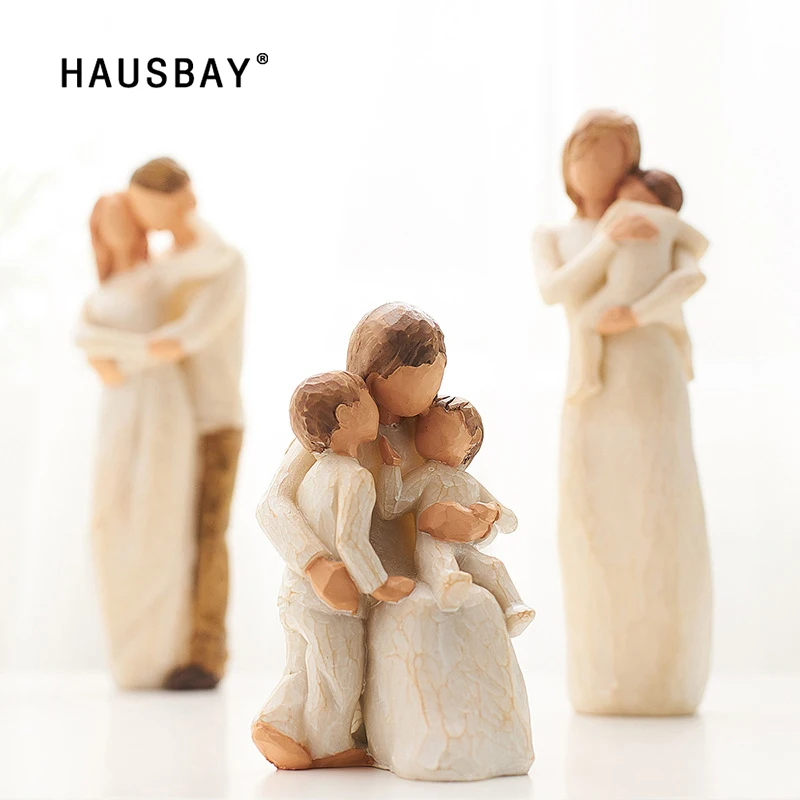 

Resin Couple Statue Family Member Crafts Lover Figurines Wedding Decoration Anniversary Souvenirs Home Decor Birthday Gift D055