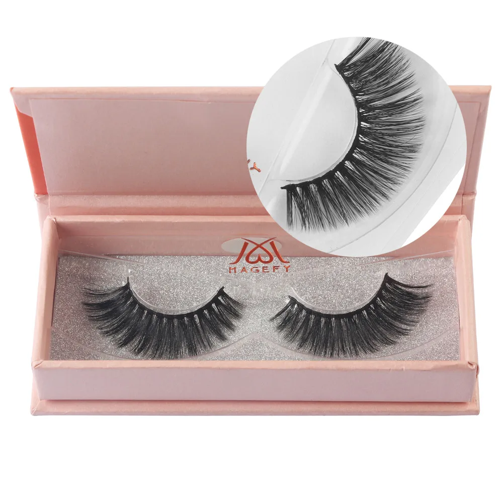 1 Pair 3D Natural Thick False Fake Eyelashes Eye Lashes Makeup Extension Natural Faux Mink Lashes Fluffy Strip Eyelashes L58