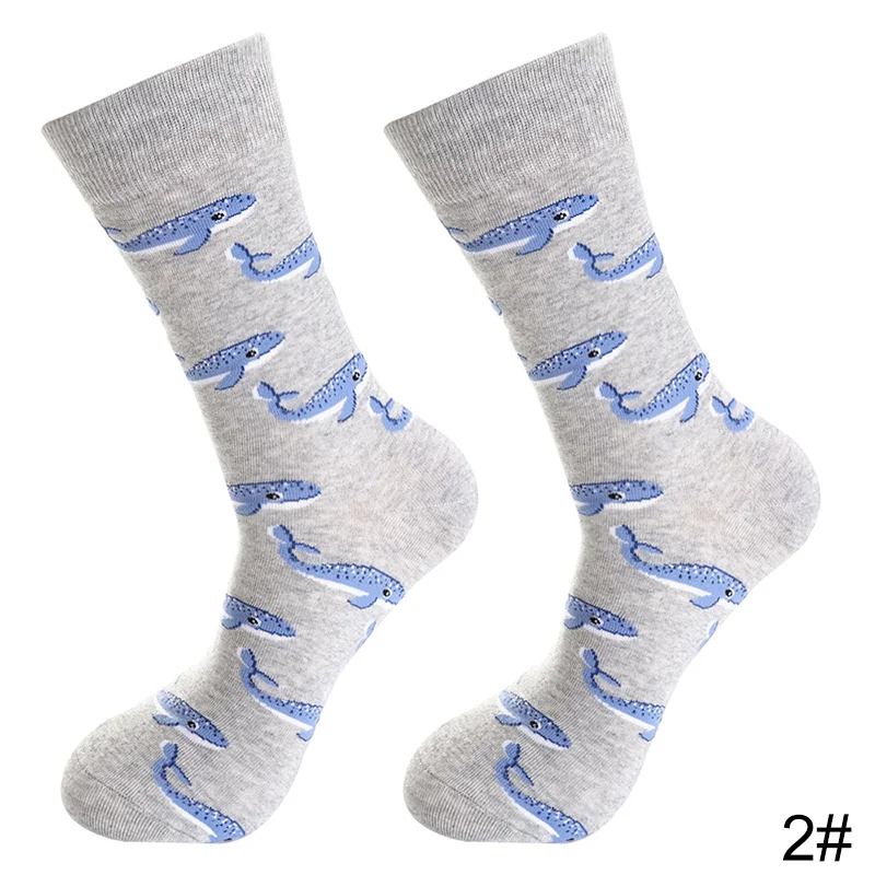 1 пара новых осенне-зимних Хлопковых Носков модные трендовые носки для мужчин и женщин крутые носки с рисунками животных и фруктов забавные носки - Цвет: 2