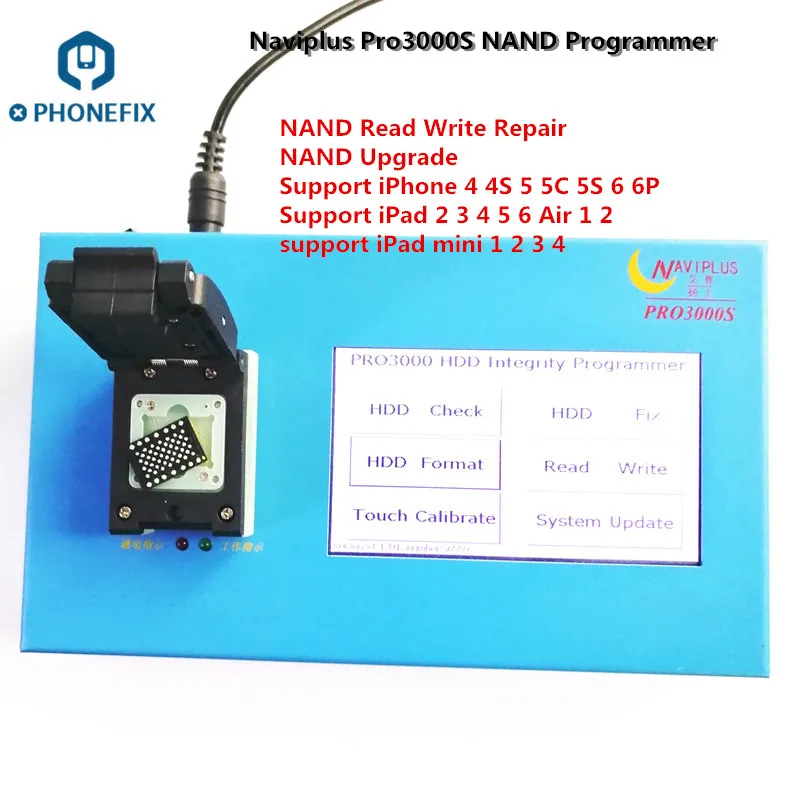 PHONEFIX Naviplus Pro3000S JC Pro1000S телефон NAND Программист HDD чтение записи инструмент для iPhone X 8 8Plus 7 7P 6 6S 5 все iPad