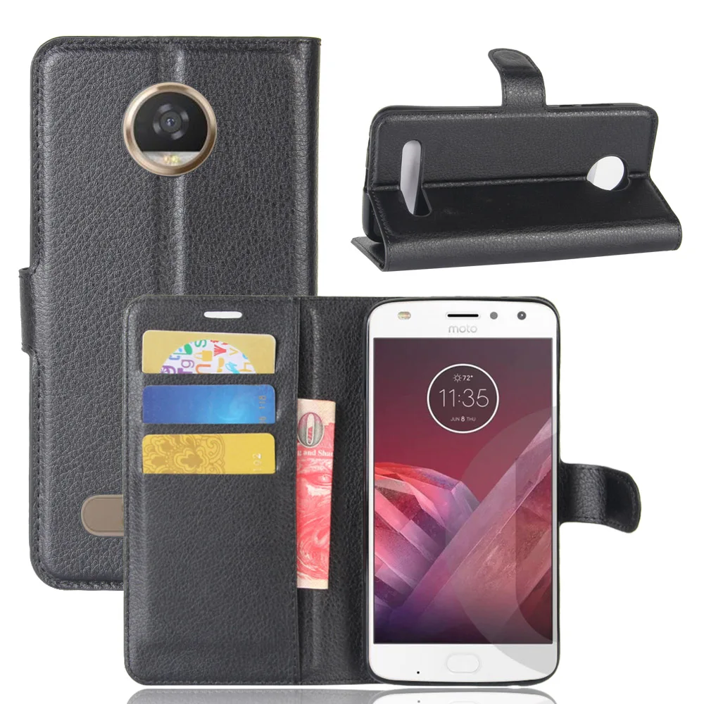 

Wallet Style PU Leather for Motorola Moto Z2 Play case Wallet With Card Holder Stand case For Moto Z2 Play Cover Coque Fundas