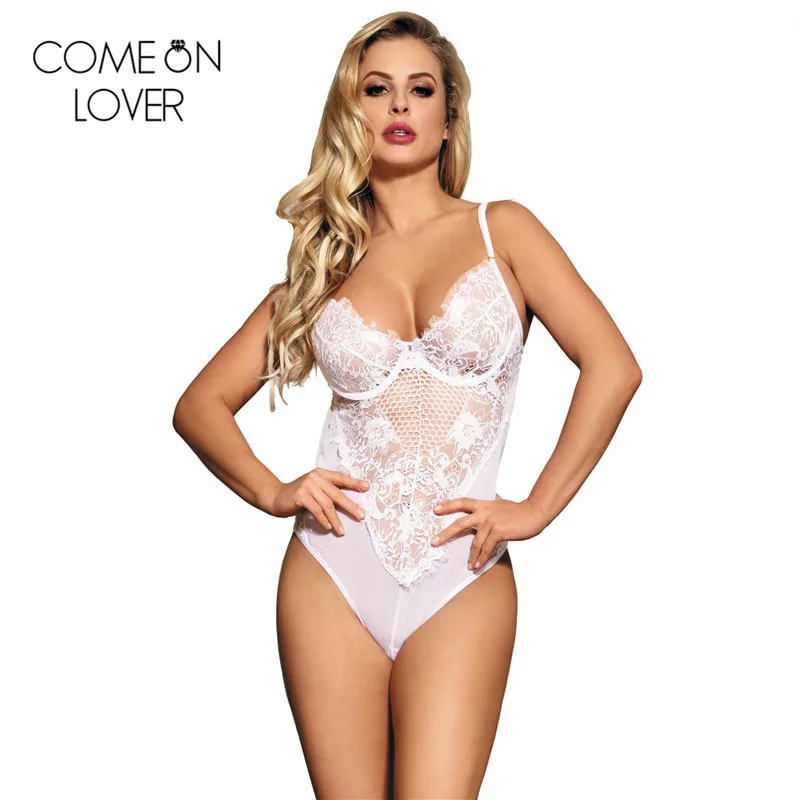 RE80408 Comeonlover черный/белый прозрачный боди сексуальная ночная рубашка с вырезами
