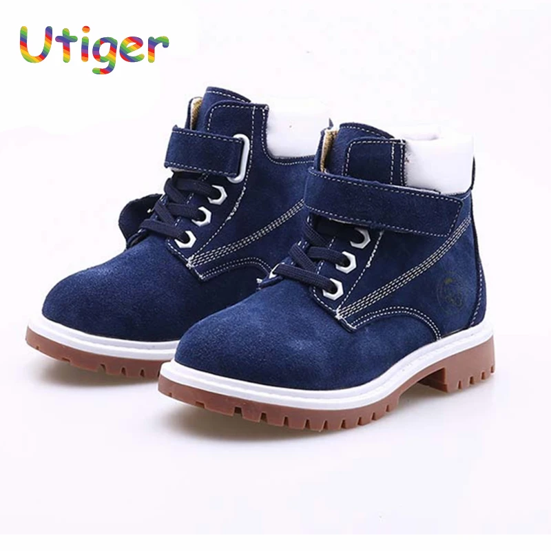 Boot for Children Girl Boy Boot Kid Boy Baby Girl Brown Martin Boot Genuine Leather Toddler Brand Children Boot for Boy Girl