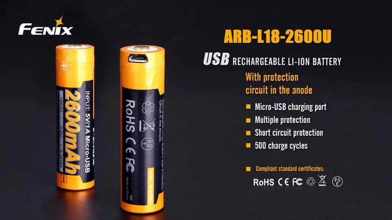 Fenix ARB-L18-2600U USB Rechargeable Li-ion Battery (4)