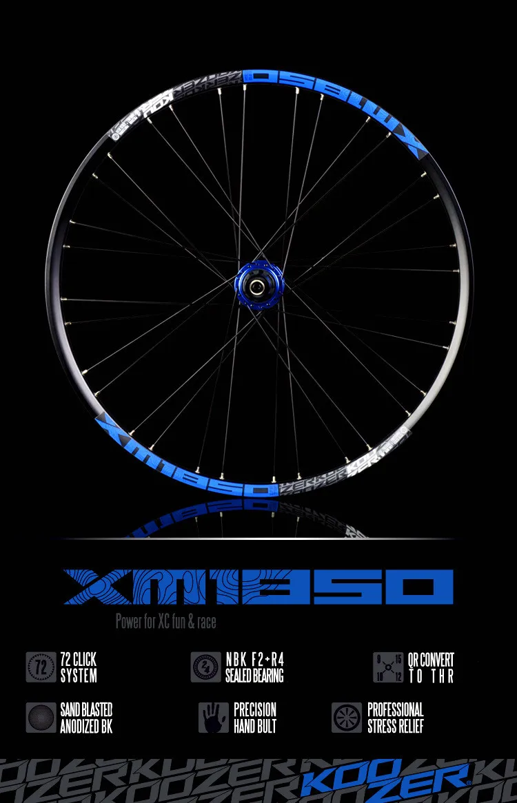 XM1850 MTB колесо для горного велосипеда набор 26/27. 5 дюймов Сверхлегкий 72 Кольцо быстрый выпуск через ось 4 подшипника XD колеса велосипеда