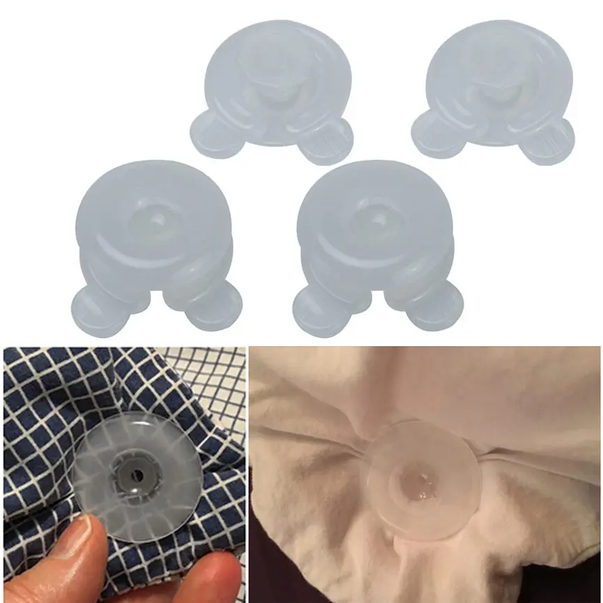 

4Pcs/set Blankets Leaf Comforter Bed Duvet Donuts Holders Tweezers White Clam Forceps 3.5*3.5cm Dropshipping 1016