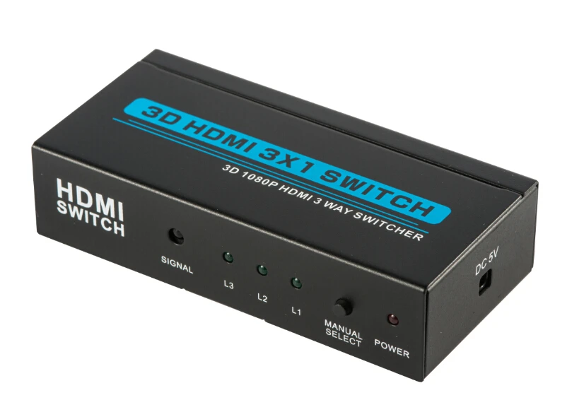 Hdmi переключатель 3 x 1 конвертер адаптер поддержка аудио кабель HDMI 1.3 3D видео 720 P 1080i