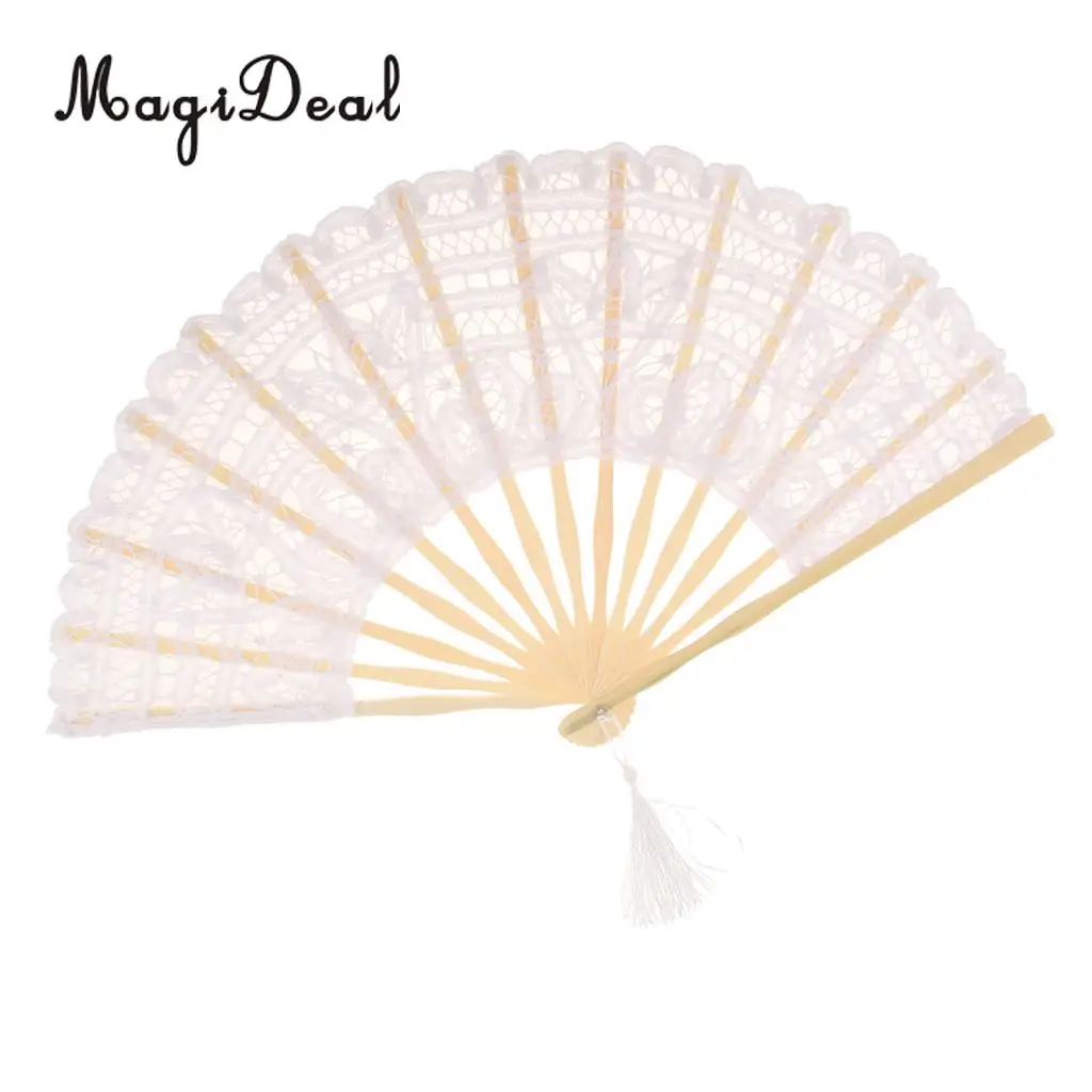 Classic Chinese Style Foldable Lace Fan Wedding Ceremony Photo Props Bridesmaid Gift