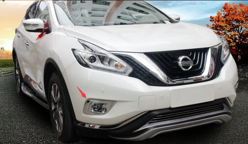 Exterior 2 Pcs For Nissan Murano 2015 2016 2017 2018 ABS Front Fog Light font b