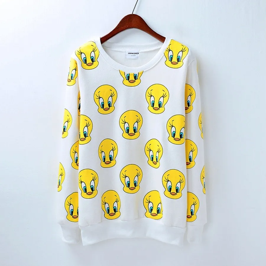 yellow tweety bird sweatshirt