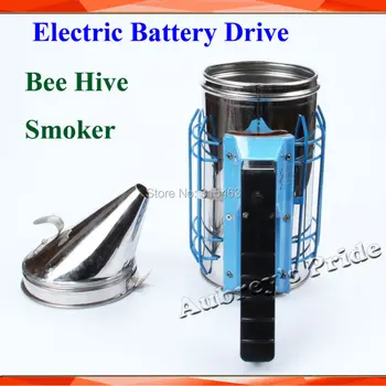 

Free Shipping Hand or Electric Motor Battery Drive Bee Hive Smoker Stainless Steel Heat Shield Beekeeping Equipment