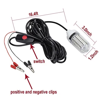 

Newly Fishing Light Underwater LED Lures Fish Finder Lamp Attracting Prawn Krill 12V XSD88