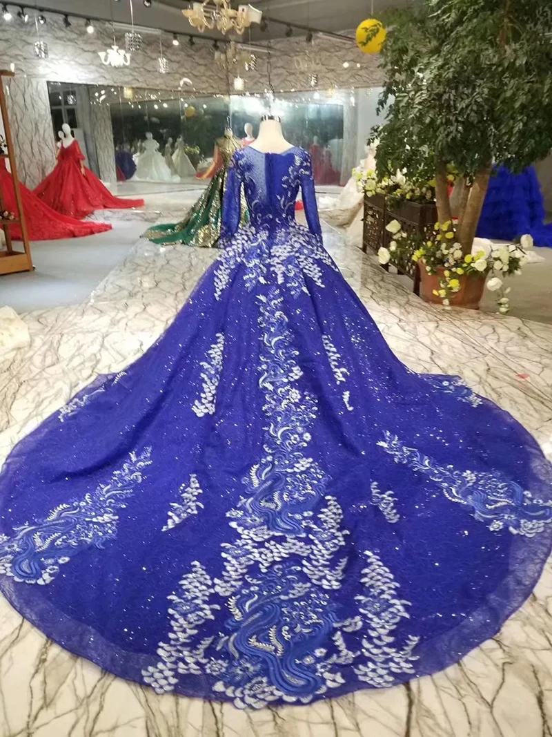 LSS336 blue evening dresses long o-neck long sleeves ladies party dresses elegant muslim women occasion dress 2019 free shipping LSS336 blue evening dresses long o-neck long sleeves ladies party dresses elegant muslim women occasion dress 2019 free shipping