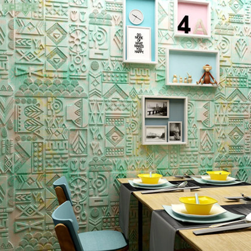 

2019 New creative 3d wall stickers living room wall bedroom decoration room self-adhesive wallpaper classical pattern